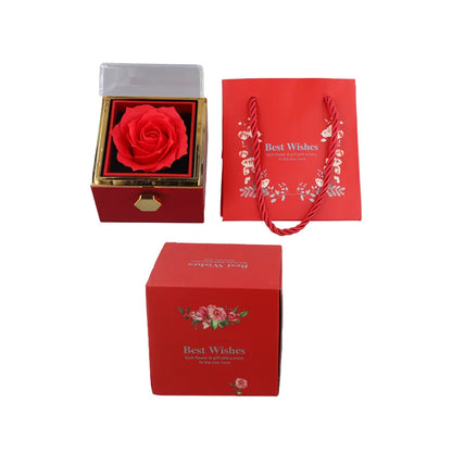 Rotating Eternal Rose Jewelry Box